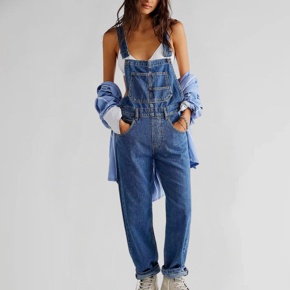 Rivière d’Or – Dames Denim Jumpsuit – Elegante & Comfortabele Pasvorm