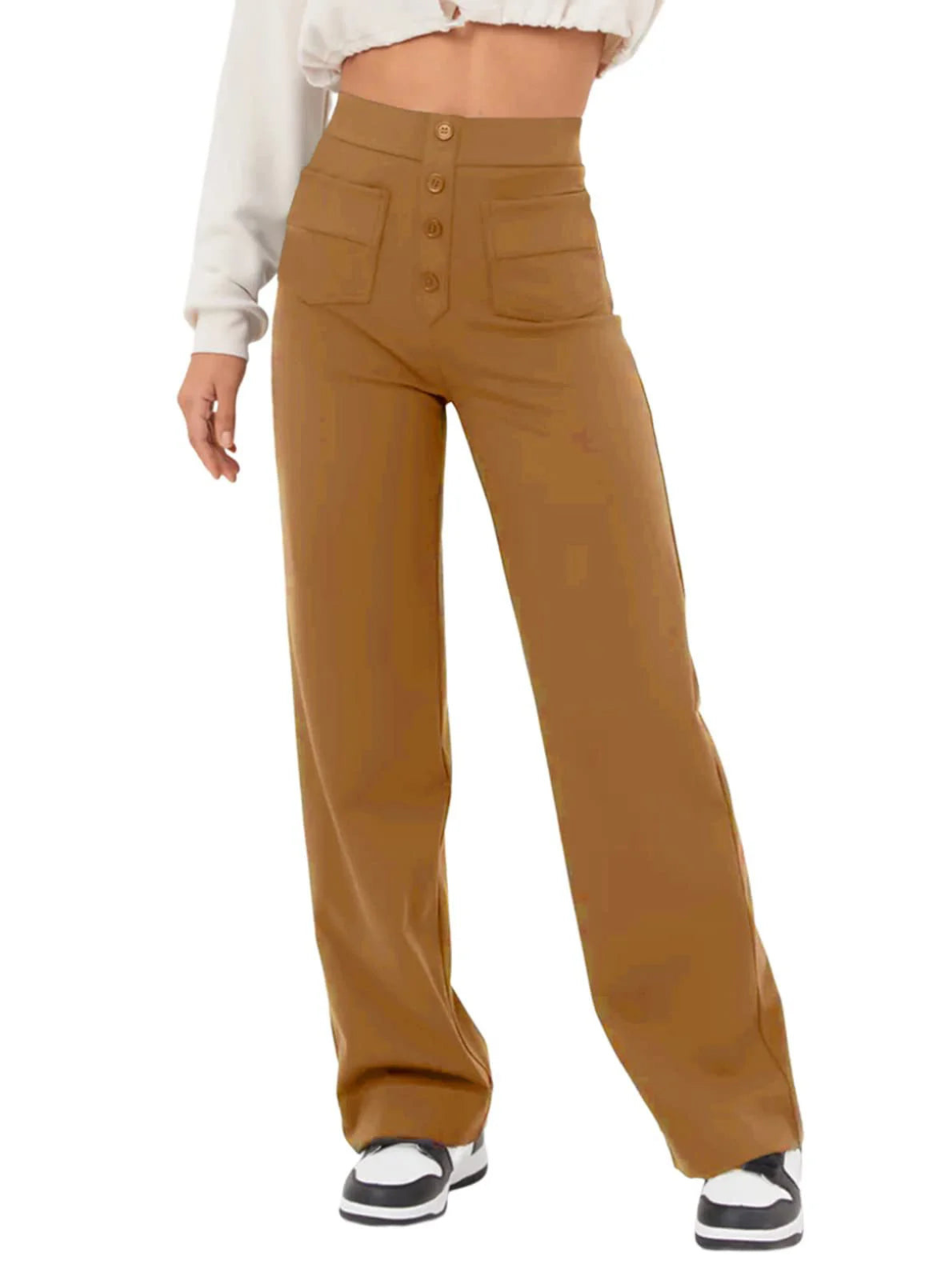 Rivière d’Or Loren – Dames Broek – Hoge Taille & Wijde Pasvorm