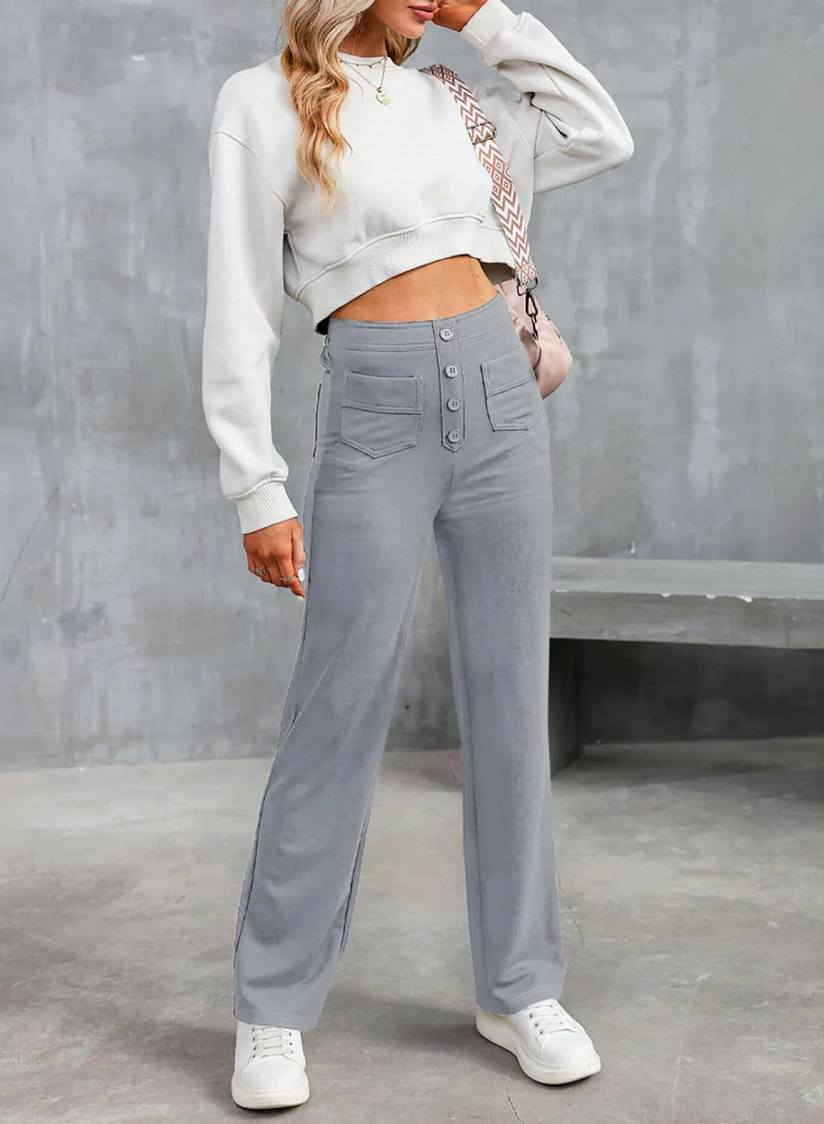 Rivière d’Or Loren – Dames Broek – Hoge Taille & Wijde Pasvorm