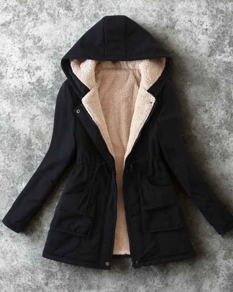 Rivière d’Or Parka Jas – Los Model – Verstelbare Taille met Capuchon & Fleece Voering – Dames