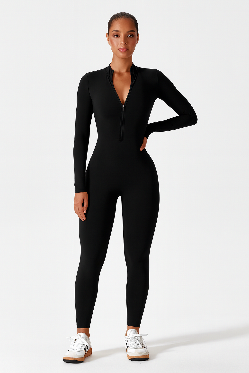 Rivière d’Or Rosalia – Dames Jumpsuit – Chique Design met Opstaande Kraag & Rits
