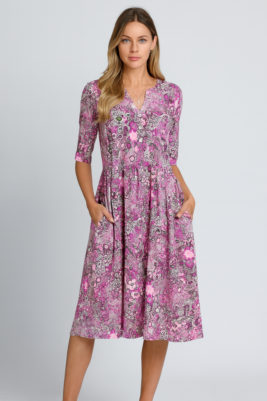 Rivière d’Or Zomerjurk – Bloemig Midi – Dames