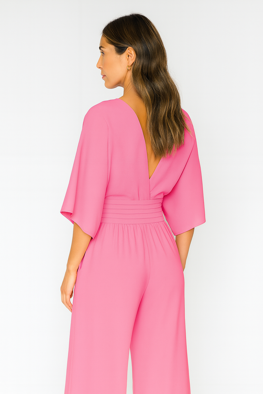 Rivière d’Or Jumpsuit – V-hals Wijde Pijpen – Dames