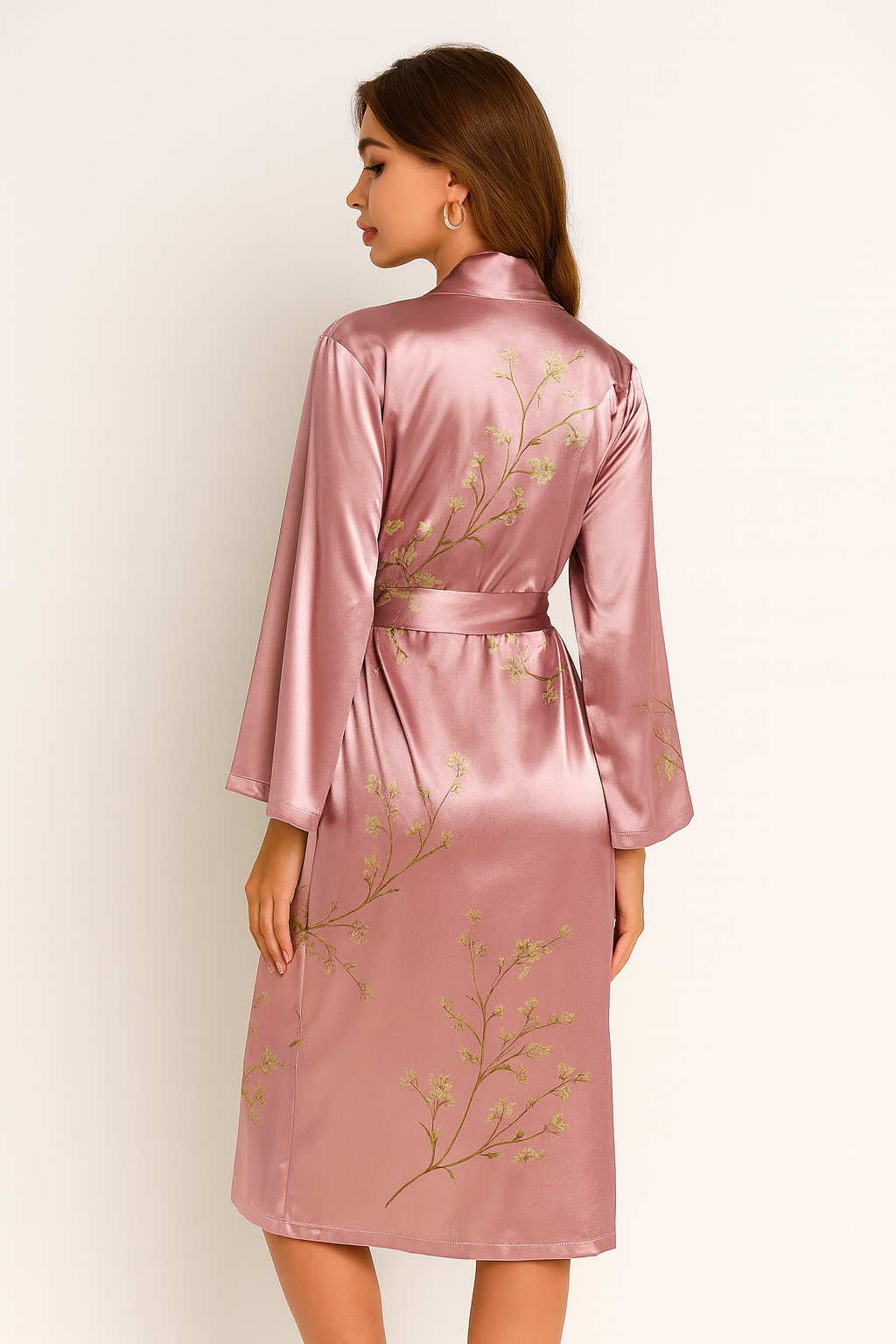Rivière d’Or Kimono – Satijn Bloemen – Dames