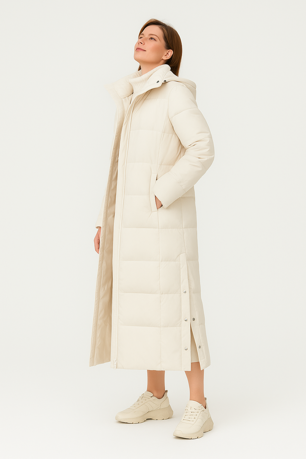 Rivière d’Or Puffer Jas – Lang Gewatteerd – Stijlvol Wintermodel – Dames