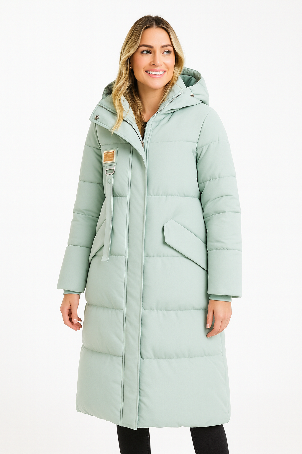 Rivière d’Or Gewatteerde Jas – Oversized Volledig Lang – Capuchon Warm Gevoerd – Dames