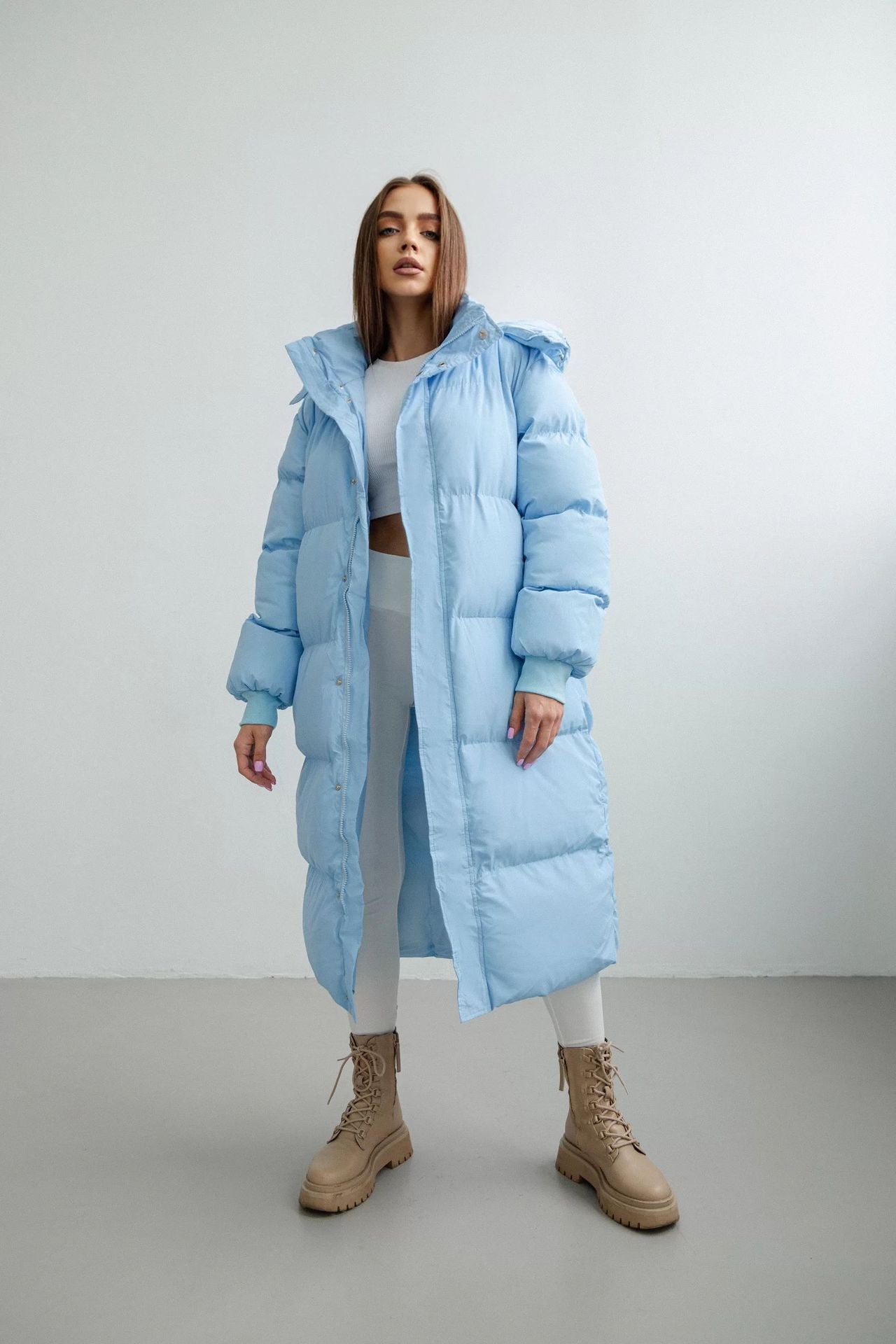 Rivière d’Or Puffer Trenchcoat – Lang Oversized – Gewatteerd met Capuchon – Dames