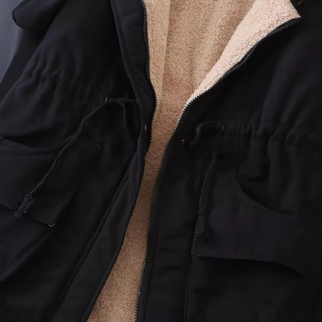 Rivière d’Or Parka Jas – Los Model – Verstelbare Taille met Capuchon & Fleece Voering – Dames