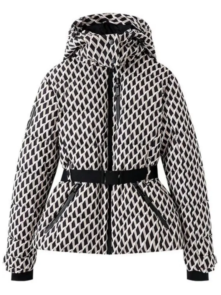 Rivière d’Or Ski Jas – Gewatteerd Waterdicht – Ceintuur Taille & Capuchon – Dames
