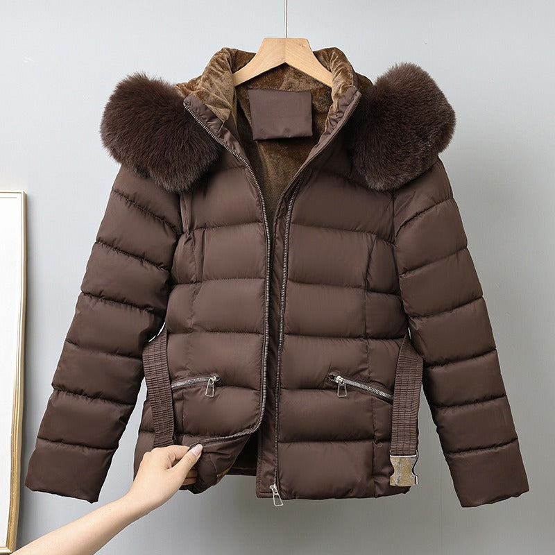 Rivière d’Or Puffer Jas – Gewatteerd Getailleerd – Afneembare Capuchon met Bont – Dames